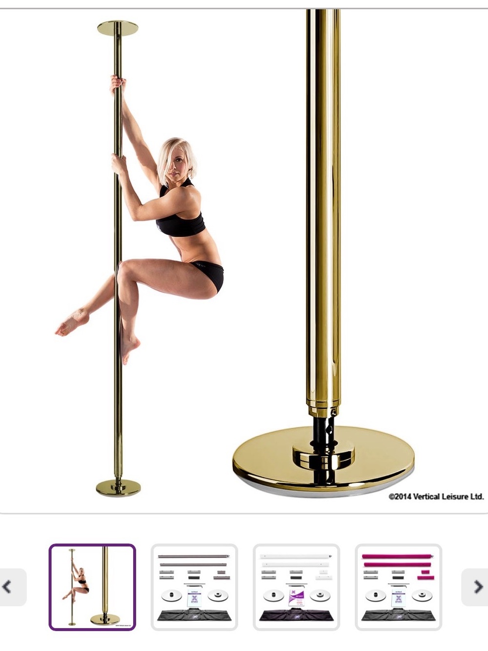 Brass Dance Pole - Gold Fitness Pole